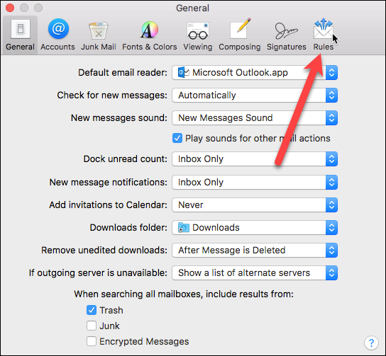 office for mac junk email settings